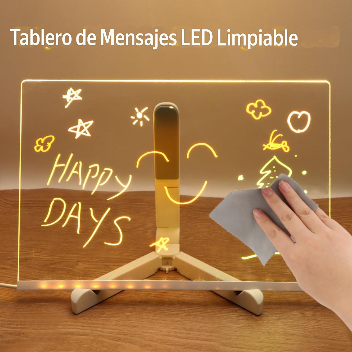 Pizarra acrilica led usb con marcadores