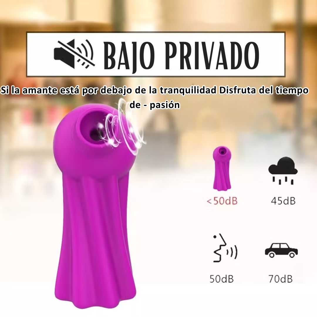 Vibrador recargable de succión