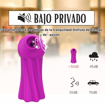 Vibrador recargable de succión