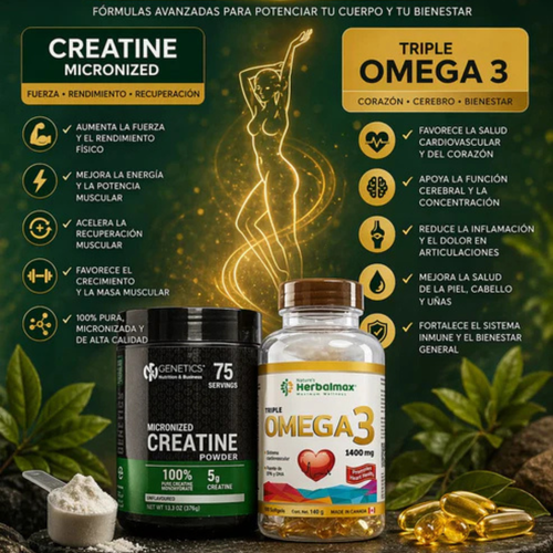 CREATINA MONOHIDRATADA+ OMEGA 3