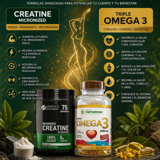 CREATINA MONOHIDRATADA+ OMEGA 3