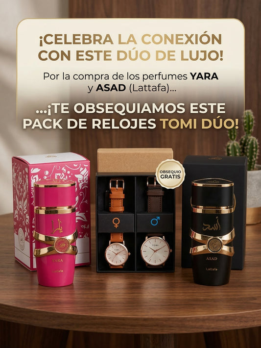 Dúo Perfecto para Él y Ella: Combo Pareja (Perfumes + Relojes "Gratis")