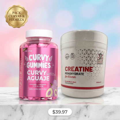 PACK CURVAS & FIRMEZA CURVY GUMMIES + CREATINE FOR WOMEN